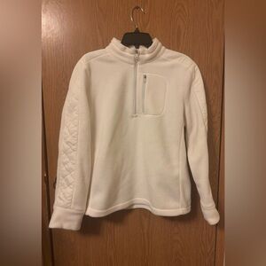 White Quarter-Zip Fleece Pullover